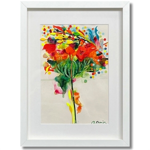 Blomsterbillede med papirklip