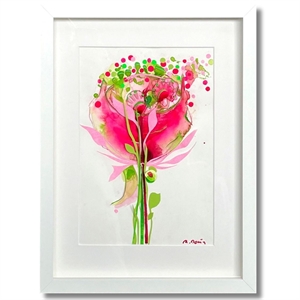 Blomsterbillede med papirklip