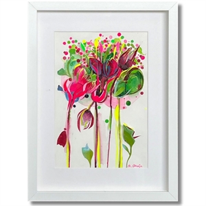 Blomsterbillede med papirklip