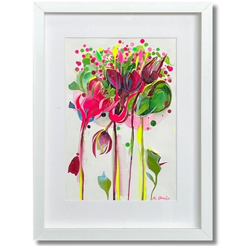 Blomsterbillede med papirklip