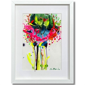 Blomsterbillede med papirklip