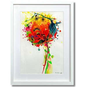 Blomsterbillede med papirklip