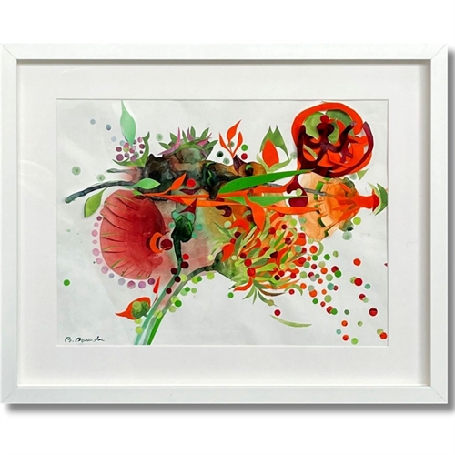 Blomsterbillede med papirklip